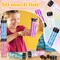 16 Pcs Clear Plastic Bottles Empty Sensory Bottles with Caps (Black Lid)